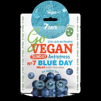 7DAYS GoVegan sheet mask BLUE DAY 25g