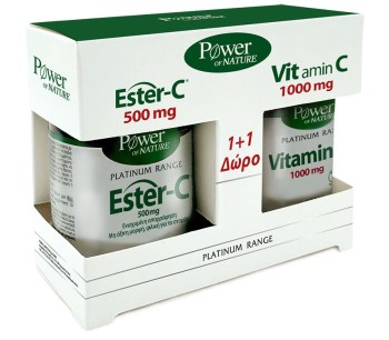 Power Health Platinum Promo Platinum ESTER-C 500mg 50s Tabs + ΔΩΡΟ Vitamin C 1000mg 20s Tabs