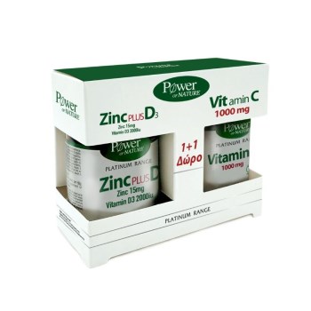 Power Health Platinum PROMO Zinc Plus D3 30 Κάψουλες & Δώρο Vitamin C 1000mg 20 Δισκία