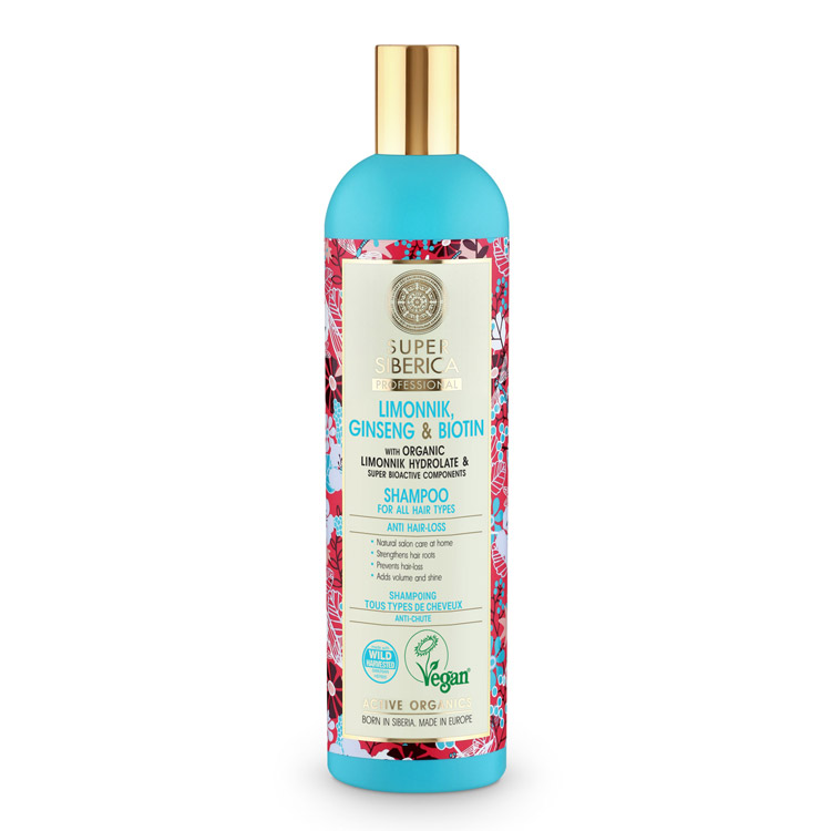 Natura Siberica Limonnik Gingeng & Biotin Shampoo for All Hair Types 400 ml