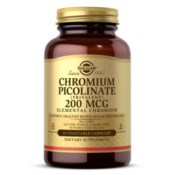 Solgar Chromium Picolinate 200mcg 90vcaps
