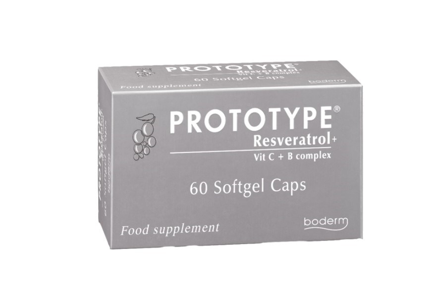 Boderm Prototype Συμπλήρωμα Διατροφής με Ρεσβερατρόλη για Αντιγήρανση 60 softgels