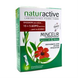 Naturactive Minceur Συμπλήρωμα Διατροφής με Πράσινο Τσάι & Ιβίσκο 15+5 ΔΩΡΟ Φακελίσκοι.