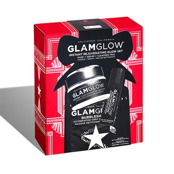 Glamglow Instant Rejuvenating Glow Set Youthmud Mask 50gr & Youthpotion Serum 10ml & 3x Bubblesheet Oxygenating Cleanse Mask