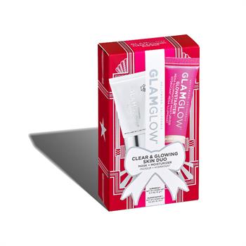 Glamglow Clear & Glowing Skin Duo Supermud Clearing Treatment 15g & Glowstarter Mega Illuminating Moisturizer Nude Glow 15g