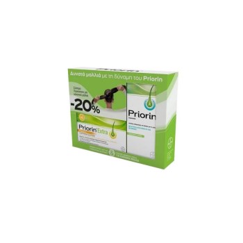 Priorin Extra PROMO 60caps + Priorin Σαμπουάν για κανονικά/ξηρά μαλλιά με sticker -20%