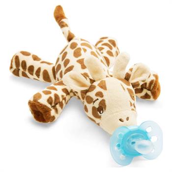 Philips Avent Snuggle Καμηλοπάρδαλη με Ορθοδοντική Πιπίλα Σιλικόνης 0-6m 1τμχ