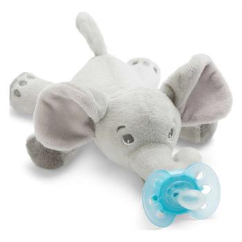 Philips Avent Snuggle Ελέφαντας με Ορθοδοντική Πιπίλα Σιλικόνης 0-6m 1τμχ