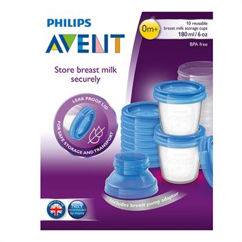 Philips Avent Δοχεία Αποθήκευσης Μητρικού Γάλακτος 10x180ml