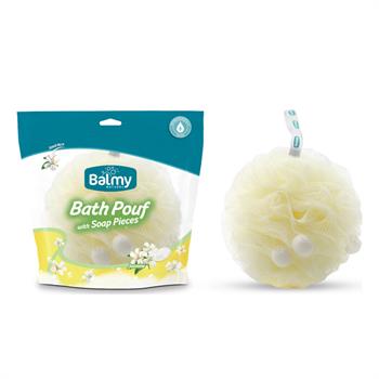 Vican Balmy Bath Pouf Σφουγγάρι Με Πέρλες Σαπουνιού Και Άρωμα Γιασεμί 1 τμχ.