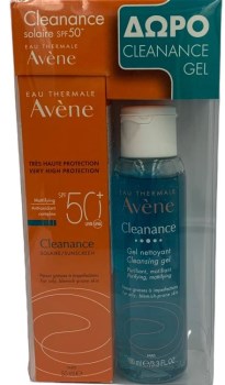 Avene Eau Thermale Cleanance Solaire SPF50+ Αντηλιακό για Λιπαρές Επιδερμίδες 50ml & Δώρο Cleanance Gel Καθαρισμού 100ml