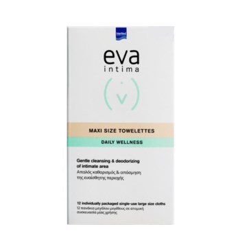 Intermed Eva Intima Maxi Size Towelettes Απαλός Καθαρισμός Της Ευαίσθητης Περιοχής 12τμχ