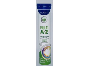 Quest Multi A-Z Πολυβιταμίνη για Ενέργεια & Τόνωση του Οργανισμού - Γεύση Τροπικά Φρούτα 20eff.tabs