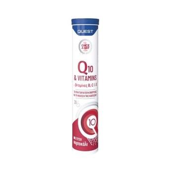 Quest Συμπλήρωμα Διατροφής Q10 με Βιταμίνες B, C & E για Ενέργεια & Τόνωση - Γεύση Πορτοκάλι 20eff.tabs