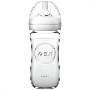 Philips Avent Natural Γυάλινο Μπιμπερό 1m+ 240ml
