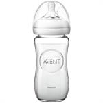 Philips Avent Natural Γυάλινο Μπιμπερό 1m+ 240ml