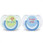 Philips Classic Pacifiers 6-18m Σιλικόνης Γαλάζιο-Πράσινο 2τμχ