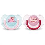Philips Classic Pacifiers 6-18m Σιλικόνης Μπλε-Ροζ 2τμχ