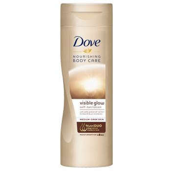 Dove Visible Glow Gradual Self-Tan Body Lotion Medium to Dark 250 ml