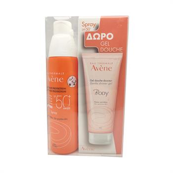 Avene Spray SPF50 200 ml & Body Shower Gel 100 ml