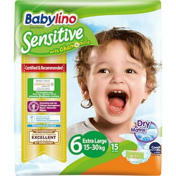 Babylino Sensitive Extra Large No6 15-30kg 15τμχ