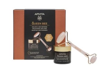 Apivita Promo Queen Bee Κρέμα Ημέρας Ολιστικής Αντιγήρανσης Ελαφριάς Υφής 50ml + Δώρο Face Roller 1 τμχ