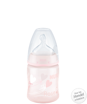 NUK First Choice Plus Baby Rose & Baby Blue Μπιμπερό Ροζ 0-6m 150 ml με θηλή σιλικόνης