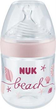 Nuk Beach Edition Nature Sense Πλαστικό Μπιμπερό 0-6m 150ml - ΡΟΖ