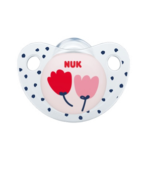 NUK Trendline Adore Πιπίλα 0-6 μηνών 1 τεμάχιο - ΡΟΖ ΛΟΥΛΟΥΔΙΑ