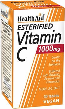 Health Aid Esterified Vitamin C Balanced & Non-Acidic 1000mg 30 ταμπλέτες