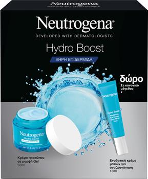 Neutrogena Hydro Boost Ενυδατική Κρέμα Προσώπου Σε Μορφή Gel Για Ξηρές Επιδερμίδες 50ml & Hydro Boost Ενυδατική Κρέμα Ματιών 15ml