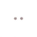 Medisei – Dalee Jewels Ασημένια Σκουλαρίκια Λευκές Μπάλες από Ζιργκόν 1τμχ