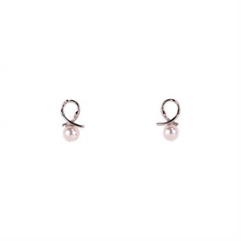 Medisei – Dalee Jewels Ασημένια Κρεμαστά Σκουλαρίκια με Λευκή Πέρλα 1τμχ