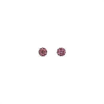 Medisei – Dalee Jewels Ασημένια Σκουλαρίκια Μωβ Μπάλες από Ζιργκόν 1τμχ
