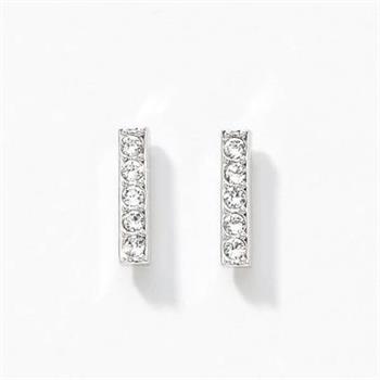 Medisei – Dalee Jewels Ασημένια Σκουλαρίκια Μπάρα με Κρυστάλλους Ζιργκόν 1τμχ