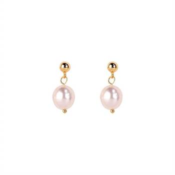 Medisei – Dalee Jewels Επιχρυσωμένα Σκουλαρίκια Σταγόνα Πέρλα 1τμχ