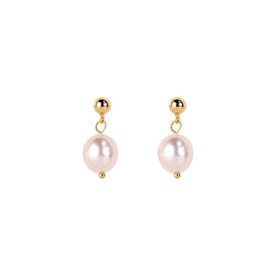 Medisei – Dalee Jewels Επιχρυσωμένα Σκουλαρίκια Σταγόνα Πέρλα 1τμχ