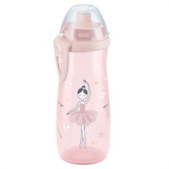 Nuk Παγουράκι Sports Cup με Καπάκι Push-pull από Σιλικόνη 450ml, 36m+ - ΡΟΖ