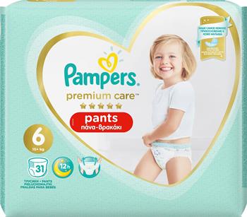 Pampers Premium Care Pants No 6 (15+Kg) 31τμχ