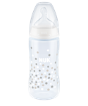 NUK First Choice Plus Μπιμπερό με Δείκτη Ελέγχου Θερμοκρασίας 0-6 m Medium 300ml - ΑΣΠΡΟ ΒΟΥΛΕΣ
