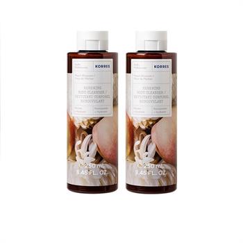 Korres Renewing Body Cleanser Peach Blossom 2x250ml