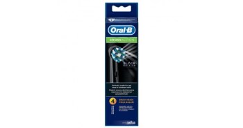 OralB Cross Action Black Edition Ανταλλακτικές Κεφαλές για Ηλεκτρική Οδοντόβουρτσα 4τεμ