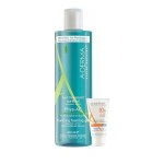 A-DERMA SET Phys-Ac Gel Moussant Purifiant + ΔΩΡΟ Protect Ac Mattifying Cream SPF50 5ml