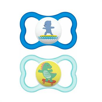 MAM Air Σιλικόνης 6-16m 2τμχ - ΜΠΛΕ ΑΡΚΟΥΔΑ