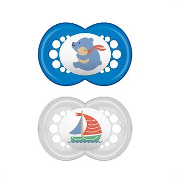MAM Original Σιλικόνης 16m+ 2τμχ - ΜΠΛΕ ΑΡΚΟΥΔΑ