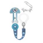 Mam Clip It! & Cover Κορδέλα Στήριξης Πιπίλας & Καπάκι 0+ - ΜΠΛΕ ΔΡΑΚΟΣ