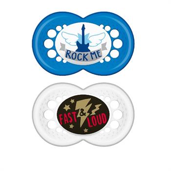 MAM Rock`n Roll Σιλικόνης 16m+ 2τμχ - ΜΠΛΕ