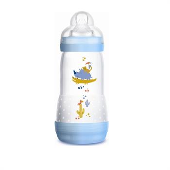Mam Easy Start Anti-Colic Πλαστικό Μπιμπερό 4m+ 320ml - ΜΠΛΕ ΡΙΝΟΚΕΡΟΣ