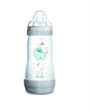 Mam Easy Start Anti-Colic Πλαστικό Μπιμπερό 4m+ 320ml - ΓΚΡΙ ΔΕΛΦΙΝΙ