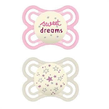Mam Perfect Night Σιλικόνης 2-6m 2τμχ - ΡΟΖ